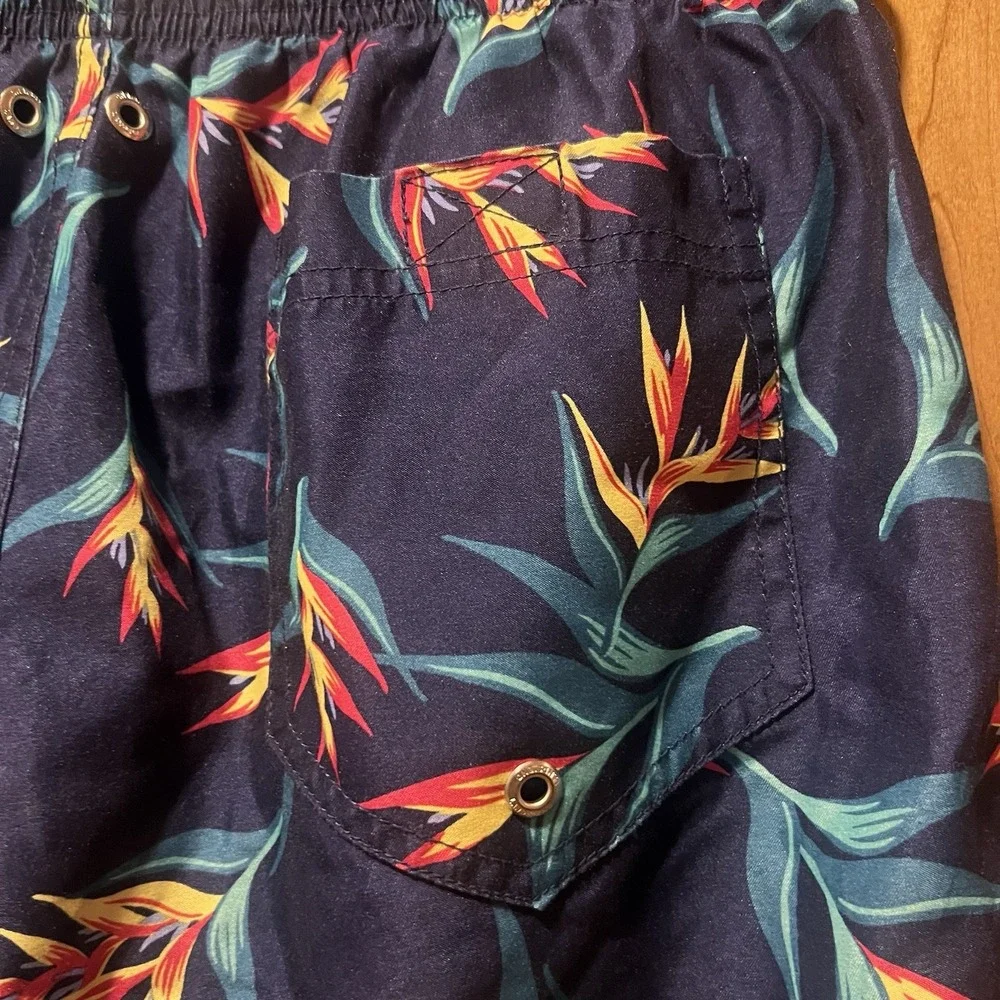 Lands' End Swim Trunks Swimsuit Navy Blue Men's 32-34 Medium‎ 8